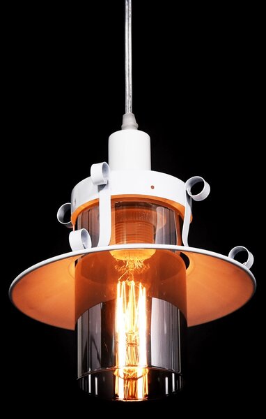 LAMPA WISZĄCA INDUSTRIALNA LOFT BIAŁA CAPRI W1