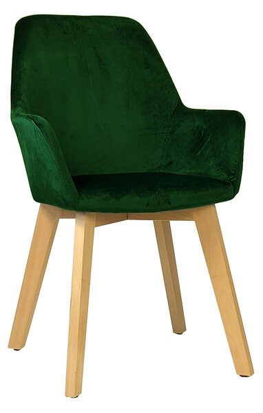 Krzesło tapicerowane STONE velvet zielony