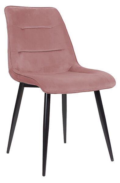 Krzesło tapicerowane VIDA velvet antyczny róż