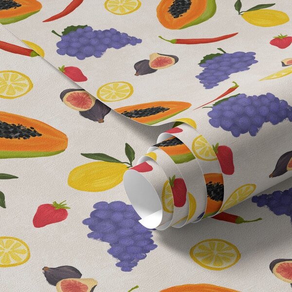 Tapety Papaja, winogrona i cytryny — jasna mieszanka owoców, Tapety Jedzenie i Napoje, a00803 : Uwalls.pl