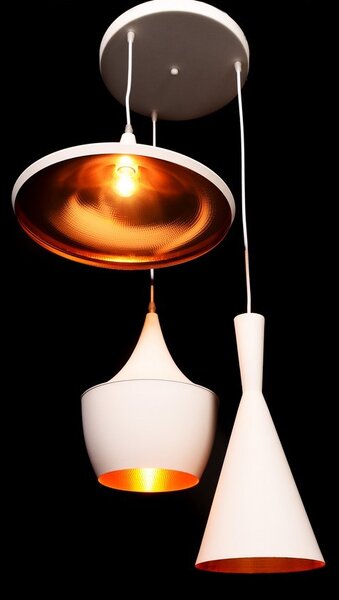 POTRÓJNA LAMPA WISZĄCA LOFT BIAŁA FOGGI W3