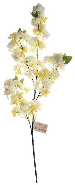Sztuczna kwitnąca gałązka biały, 100 cm