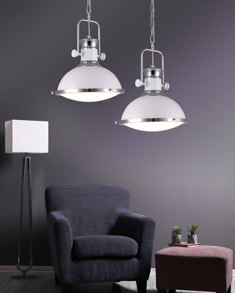 LAMPA WISZĄCA LOFT BIAŁA BATORE W1