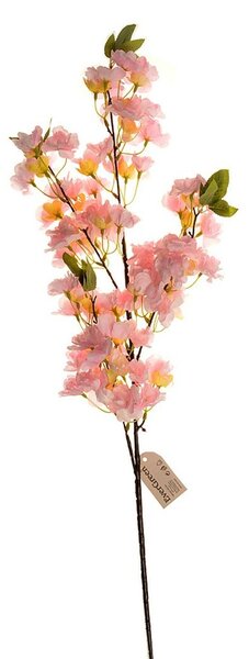 Sztuczna kwitnąca gałązka różowy, 100 cm