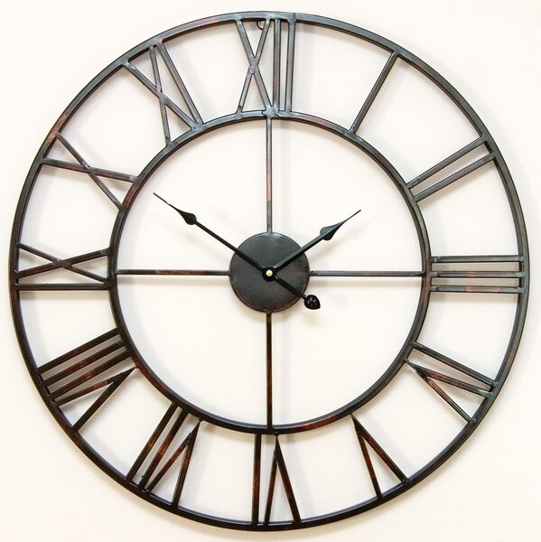 Zegar ścienny 60 cm metal czarny