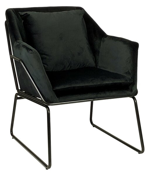 Fotel tapicerowany TOMO velvet czarny