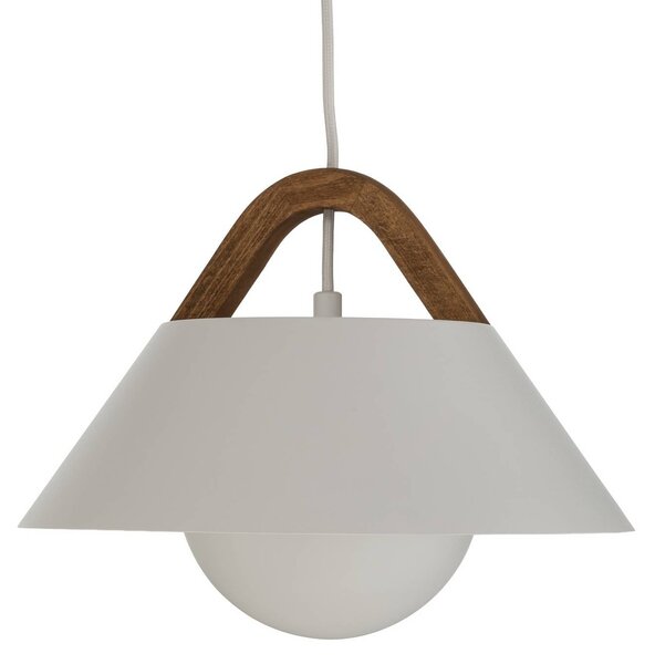 Lampa wisząca Funda Luminex, możliwość ściemniania, biały / opal, salon / jadalnia, metal, skandynawski
