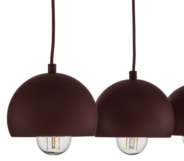 Lampa wisząca Sool Luminex, możliwość ściemniania, czerwony, salon / jadalnia, metal
