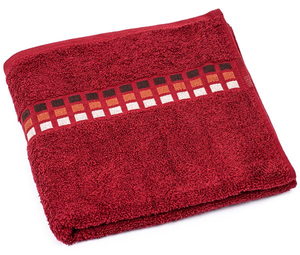 Ręcznik Darwin bordowy, 50 x 100 cm