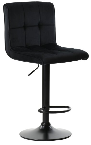 Hoker, krzesło barowe TERIA velvet czarny
