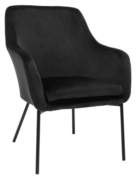 Fotel tapicerowany BARON velvet czarny