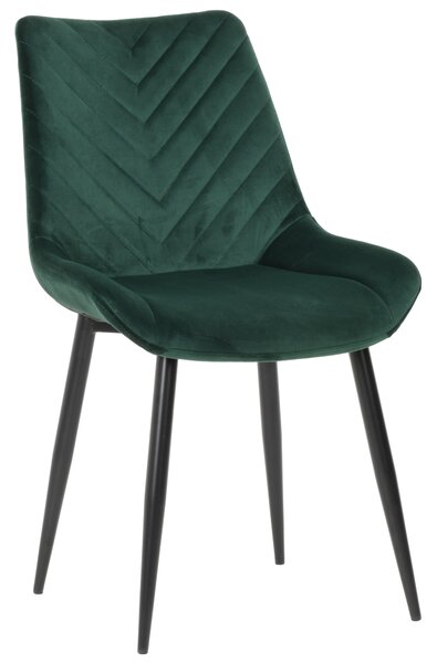 Krzesło tapicerowane ARON velvet zielony
