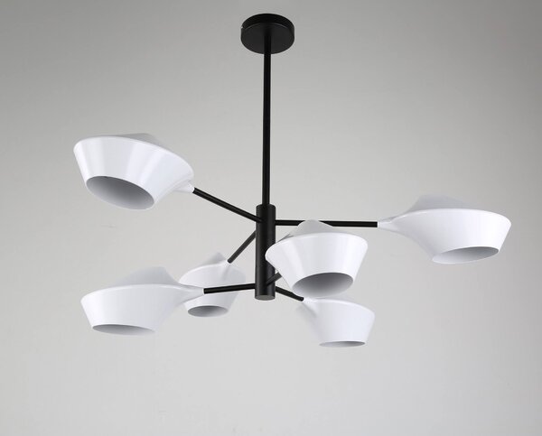 NOWOCZESNA LAMPA WISZĄCA BIAŁA ROMINA W6