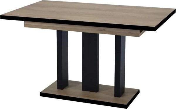 Stół rozkładany APPIA BLACK 130(210)x80 dąb cremona