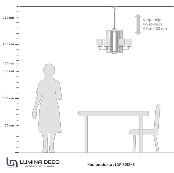 LAMPA WISZĄCA NOWOCZESNA ZŁOTA MANHATTAN
