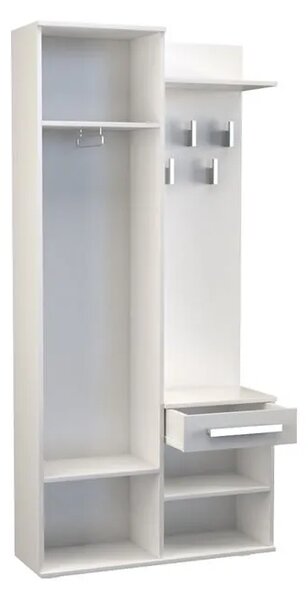 Biała Garderoba Z Lustrem F0-F50