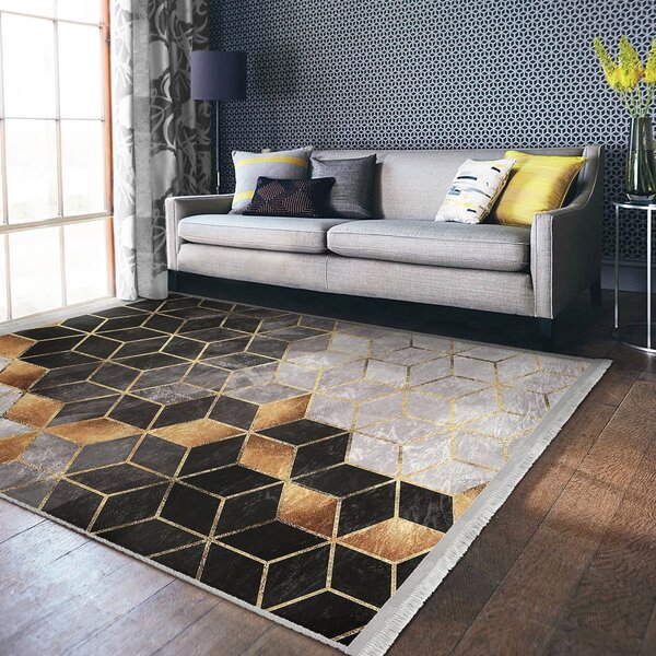 Dywan w szaro-złotym kolorze 80x150 cm – Mila Home