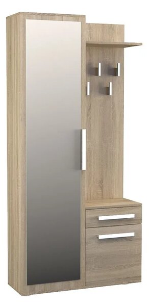 Garderoba Z Lustrem Dąb Sonoma R1-W96