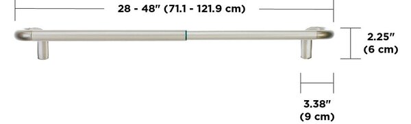 Stalowy regulowany karnisz 71 - 122 cm Twilight – Umbra