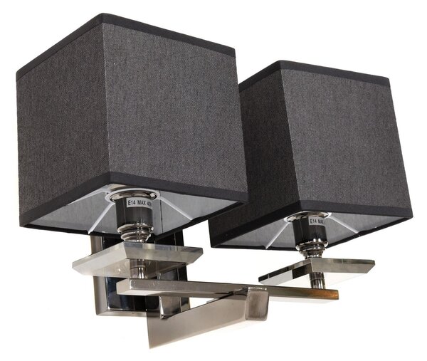 LAMPA ŚCIENNA KINKIET Z CZARNYMI ABAŻURAMI FIANELO W2