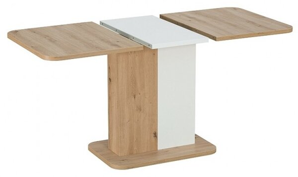 Stół rozkładany NEXT 68x110(145) dąb artisan + biały mat Signal NEXTDAB110
