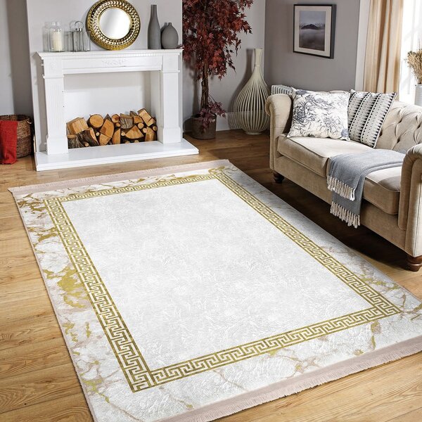 Dywan w biało-złotym kolorze 80x150 cm – Mila Home