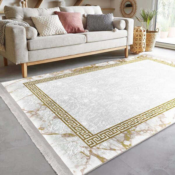 Dywan w biało-złotym kolorze 80x150 cm – Mila Home