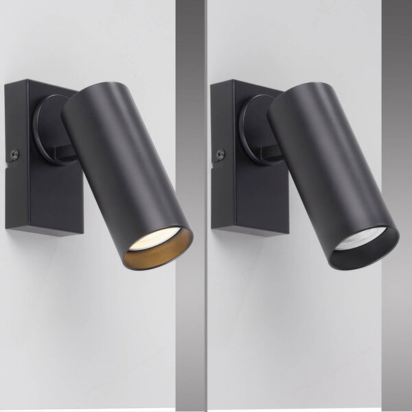 Schöner Wohnen Kinkiet RIK, czarny, salon / jadalnia, aluminium, nowoczesny
