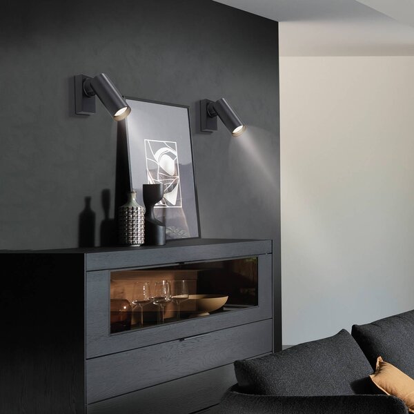 Schöner Wohnen Kinkiet RIK, czarny, salon / jadalnia, aluminium, nowoczesny