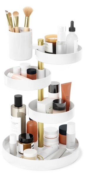 Biały plastikowy organizer łazienkowy Pirouette – Umbra