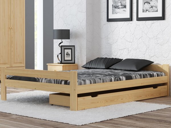 Łóżko drewniane Prima 120x200 EKO z materacem piankowym Megana
