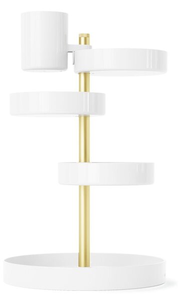 Biały plastikowy organizer łazienkowy Pirouette – Umbra