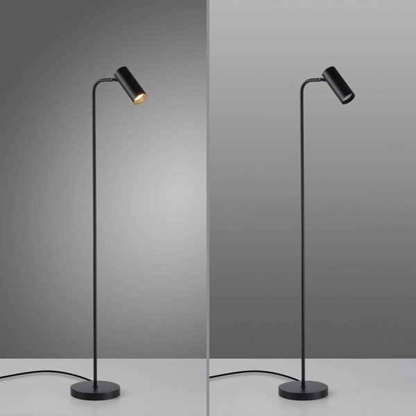 Schöner Wohnen Lampa stojąca RIK, czarny, salon / jadalnia, aluminium, nowoczesny