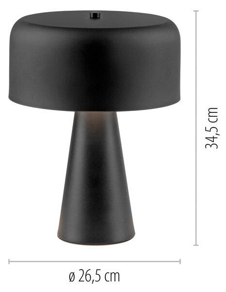 Schöner Wohnen Lampa stołowa PENTO, czarny, salon / jadalnia, metal, nowoczesny