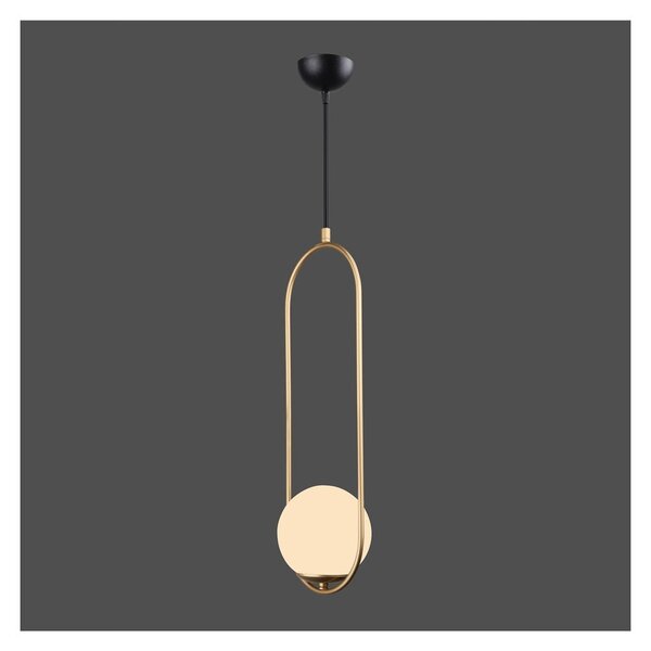 Lampa wisząca w kolorze złota Squid Lighting Arch, wys. 146 cm