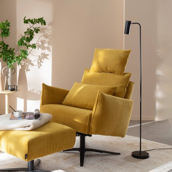 Schöner Wohnen Lampa stojąca RIK, czarny, salon / jadalnia, aluminium, nowoczesny