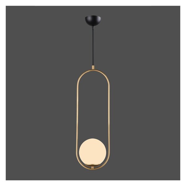 Lampa wisząca w kolorze złota Squid Lighting Arch, wys. 146 cm