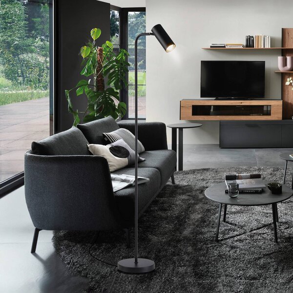 Schöner Wohnen Lampa stojąca RIK, czarny, salon / jadalnia, aluminium, nowoczesny