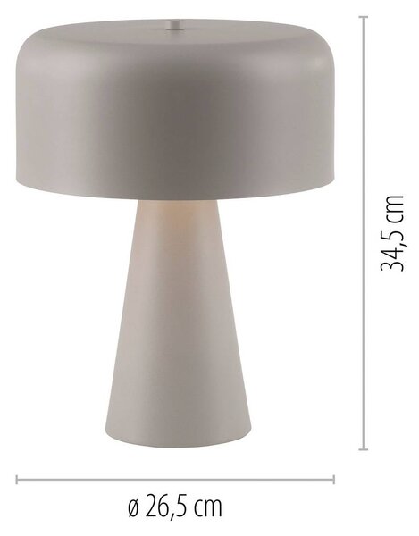 Schöner Wohnen Lampa stołowa PENTO, kremowy / amber, salon / jadalnia, metal, nowoczesny