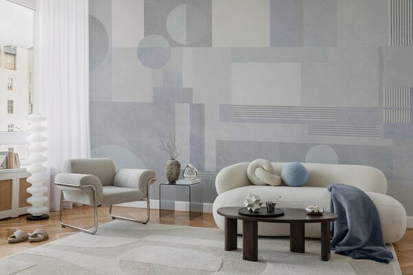 Fototapety abstrakcyjna geometria w odcieniach szarości i błękitu, Fototapety Geometryczne, w04635v2 : Uwalls.pl