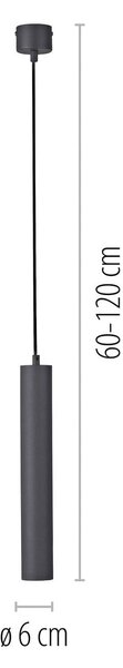 Schöner Wohnen Lampa wisząca DANTE, czarny, salon / jadalnia, metal, nowoczesny