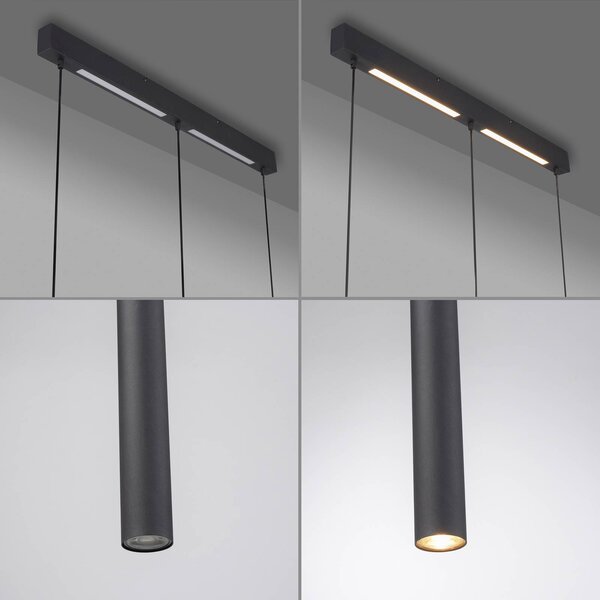 Schöner Wohnen Lampa wisząca DANTE, czarny, salon / jadalnia, metal, nowoczesny