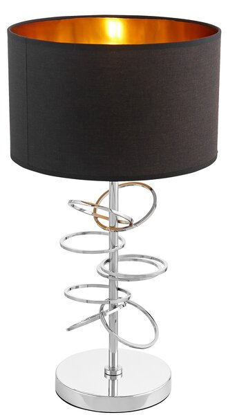 GLAMOUR LAMPA NOCNA CZARNO-CHROMOWANA MILARI