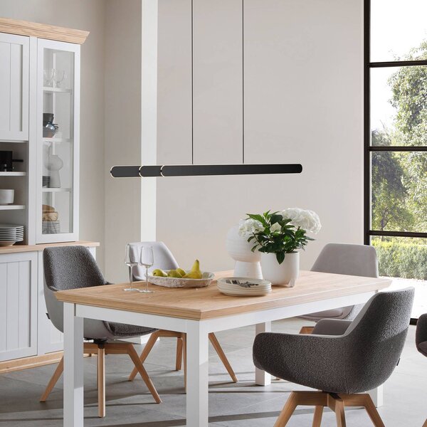 Schöner Wohnen Lampa wisząca ADRIANA ROUND, możliwość ściemniania, czarny, salon / jadalnia, aluminium, nowoczesny