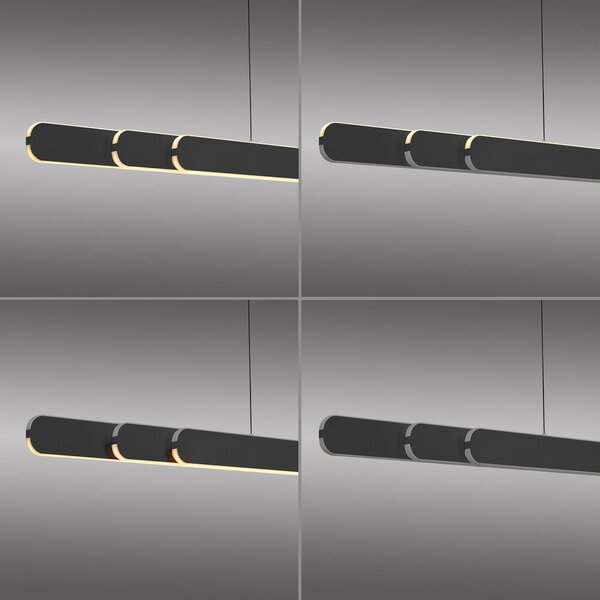 Schöner Wohnen Lampa wisząca ADRIANA ROUND, możliwość ściemniania, czarny, salon / jadalnia, aluminium, nowoczesny