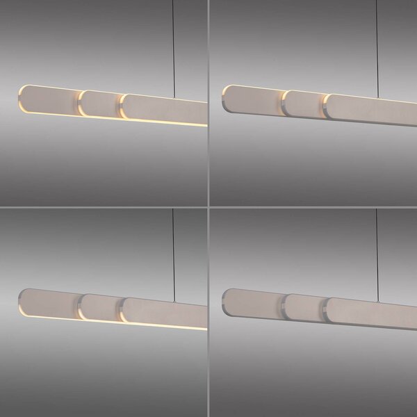 Schöner Wohnen Lampa wisząca ADRIANA ROUND, możliwość ściemniania, kremowy / amber, salon / jadalnia, aluminium, nowoczesny