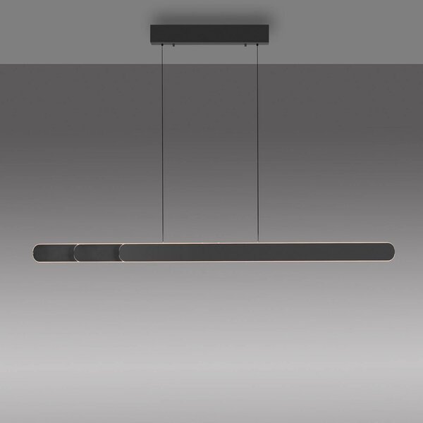 Schöner Wohnen Lampa wisząca ADRIANA ROUND, możliwość ściemniania, czarny, salon / jadalnia, aluminium, nowoczesny