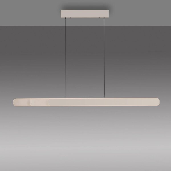 Schöner Wohnen Lampa wisząca ADRIANA ROUND, możliwość ściemniania, kremowy / amber, salon / jadalnia, aluminium, nowoczesny