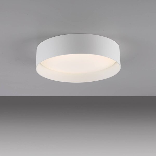 Schöner Wohnen Lampa sufitowa TAVOLI, możliwość ściemniania, biały / opal, salon / jadalnia, metal