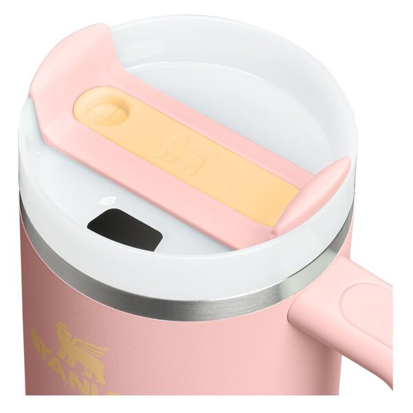 Brzoskwiniowy termos ze stali nierdzewnej ze słomką 1,18 l Quencher H2.O FlowState™ Tumbler Peach Rose – Stanley